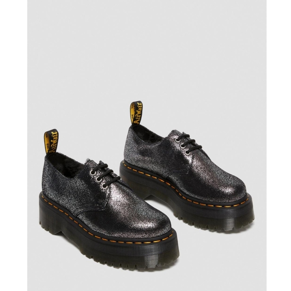 NWOB|Dr. Martens 1461 Women's Metallic Fur Lined Platform Oxford, Size 8